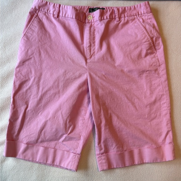 Lauren Ralph Lauren Pants - Lauren Ralph Lauren Pink Flat Front Summer Shorts